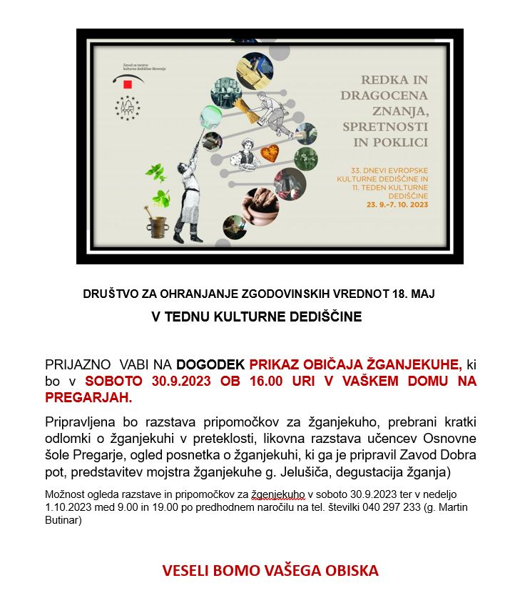 Prireditev na Pregarjah